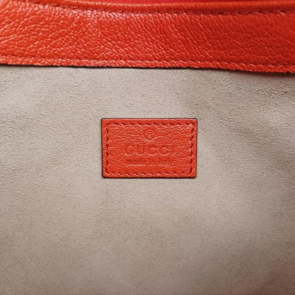 Gucci Aphrodite Orange Leather Shoulder Bag - Picture 7 of 10